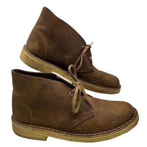 Clarks Originals Men's Desert Boots Brown Lace-Up Size 8 Chukka Leather